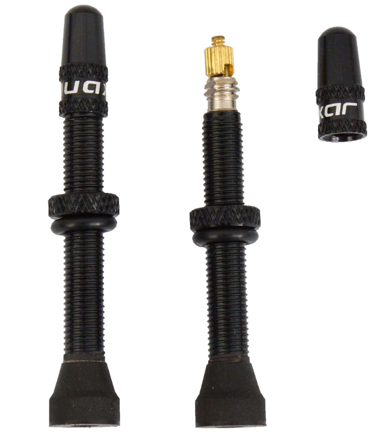 Quaxar tubeless valves universal aluminum black