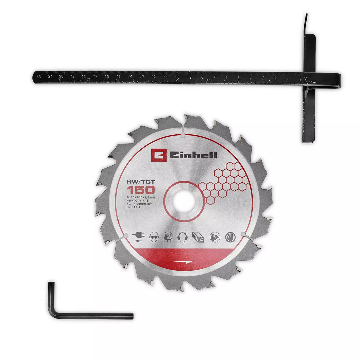 Einhell accucirkelzaag te-cs 18 150-2 li - solo handcirkelzaag (rood zwart, power x-change, accu en oplader niet inbegrepen)