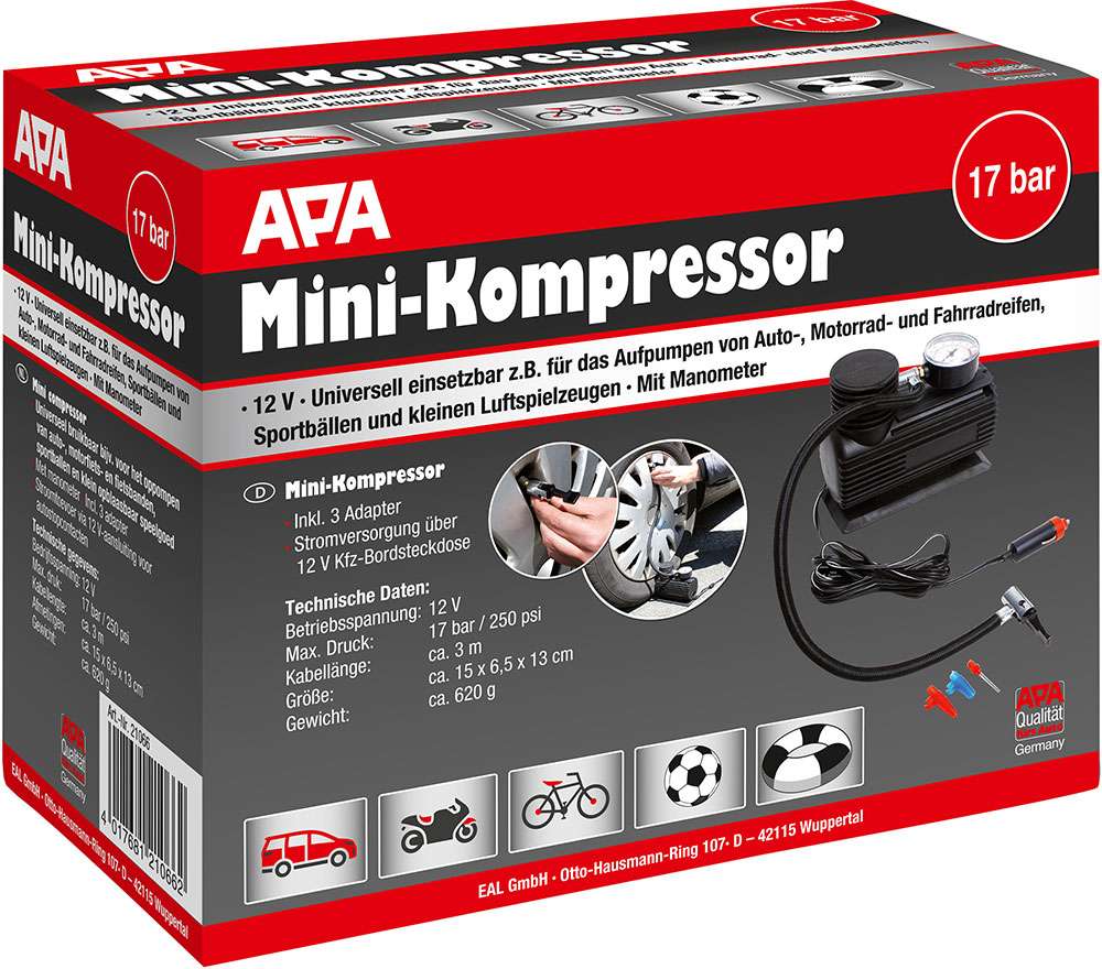 Eufab mini compressor 12v 17bar