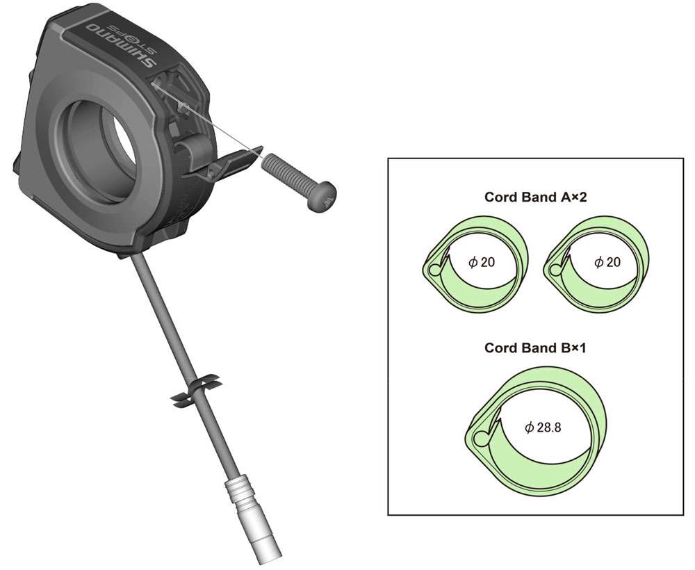 Shimano sw-e6000 steps di2 cord band unit set