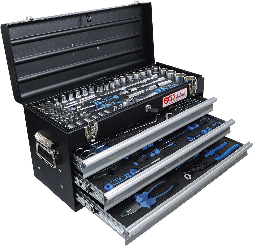 Bgs technic metal tool case with 143 tools