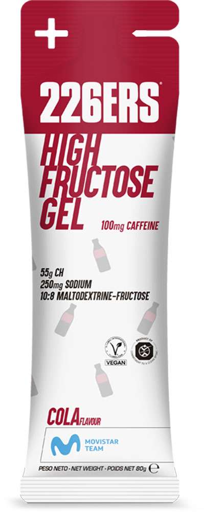226ers high fructose 100mg caffeine cola gel 80g