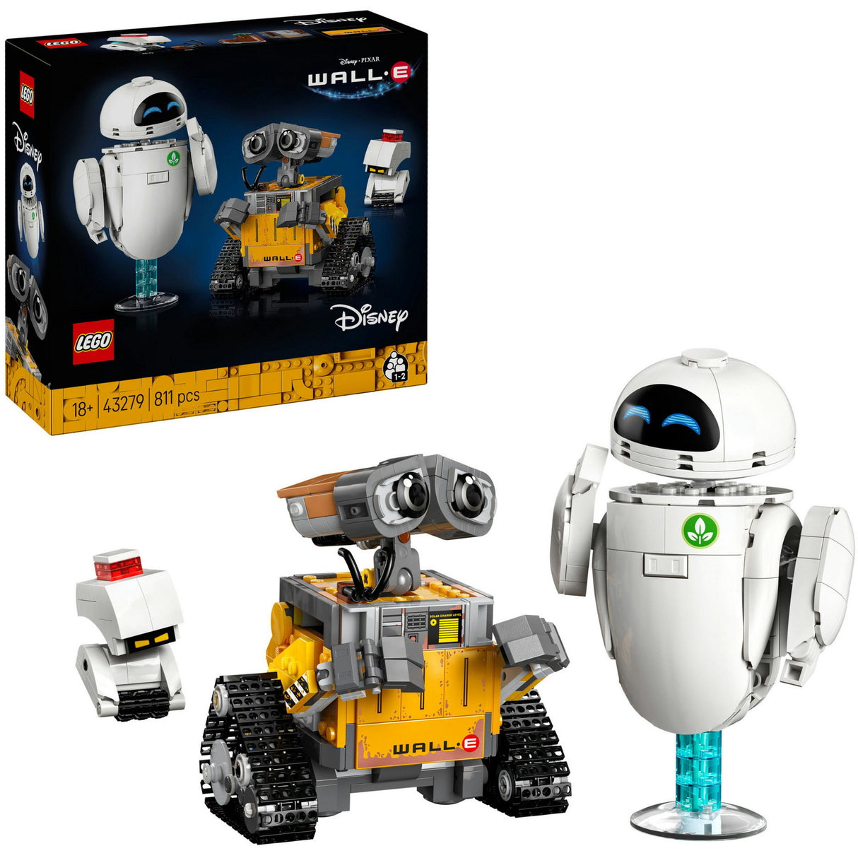 Disney Lego 43279 Pixar Wall-E und Vorabend
