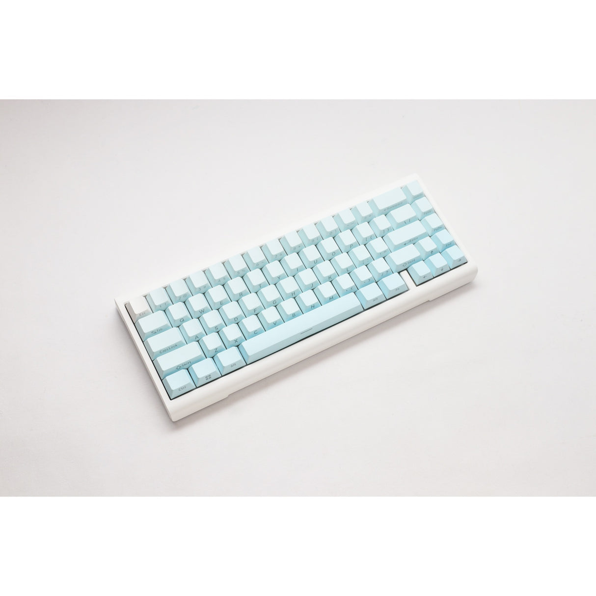 Ducky projectd tinker 65 - pom edition met qmk via, toetsenbord (lichtblauw wit, us lay-out, kailh box cream pro, rgb led, double-shot pbt, hot-swappable pom, gasket mount, 65%)