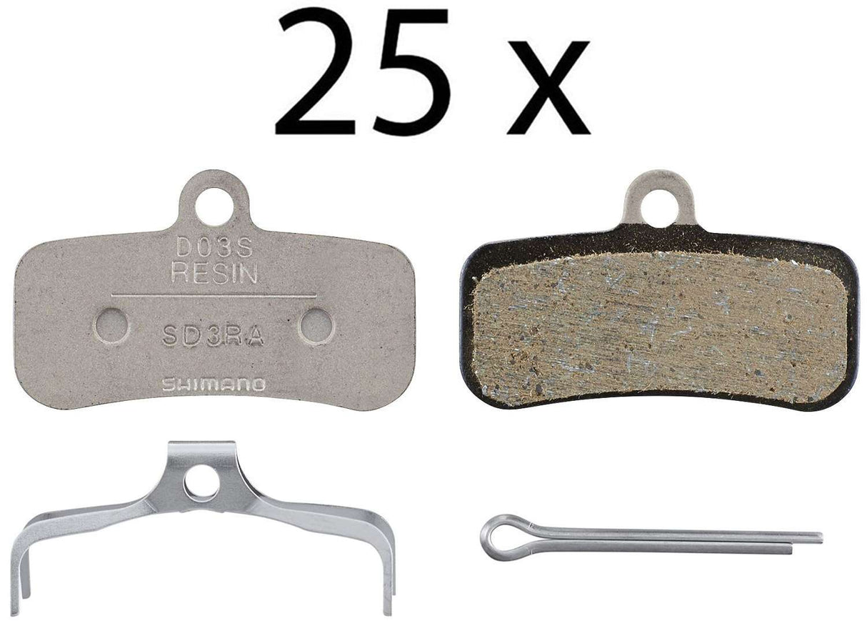 Shimano d03s resin disc brake pads (25 workshop pack)