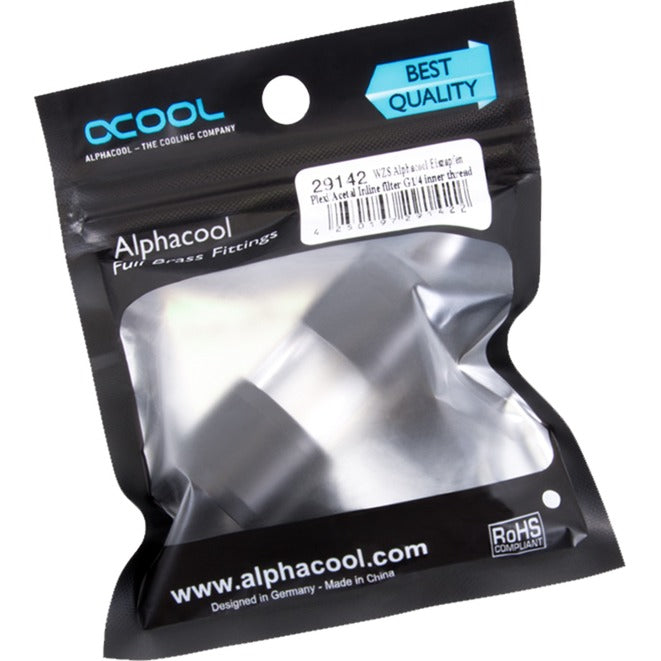 Alphacool eiszapfen acryl acetal inline filter g1 4 inner thread (zwart transparant)