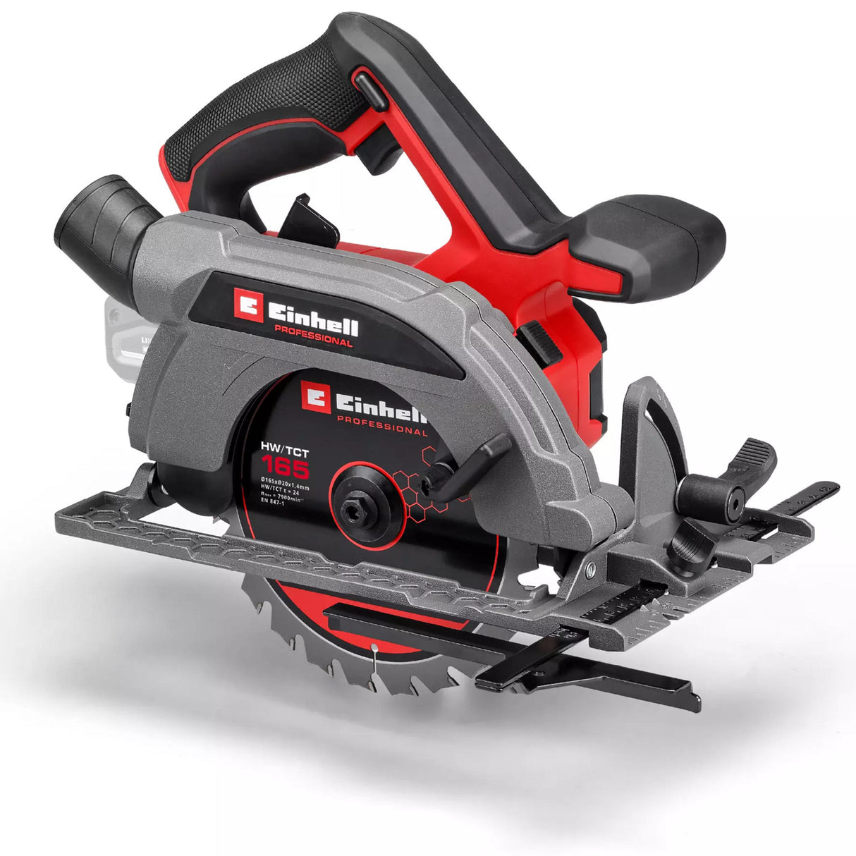Einhell professionell sladdlös handcirkelsåg tp-cs 18 165 li bl - solo (röd svart, power x-change, batteri och laddare ingår ej)