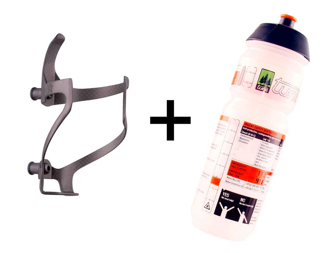 Tune linksträger carbon bottlecage + bottle 750ml
