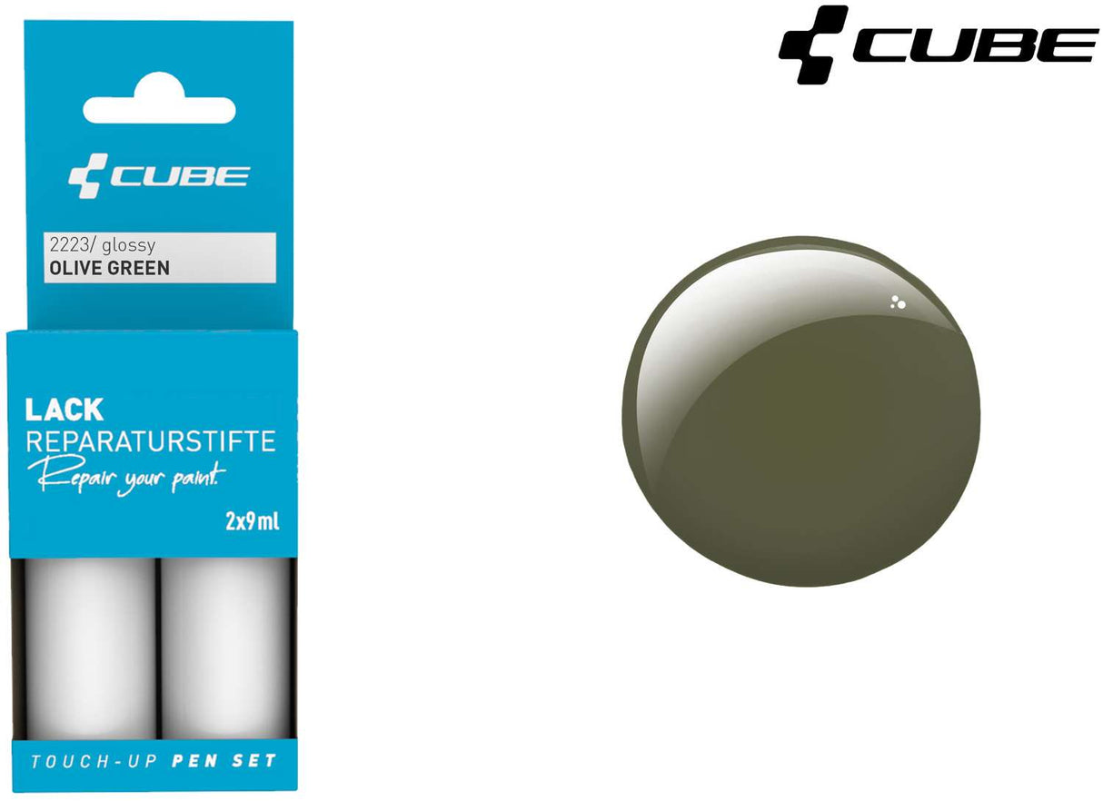 Cube touch-up pen set olive green