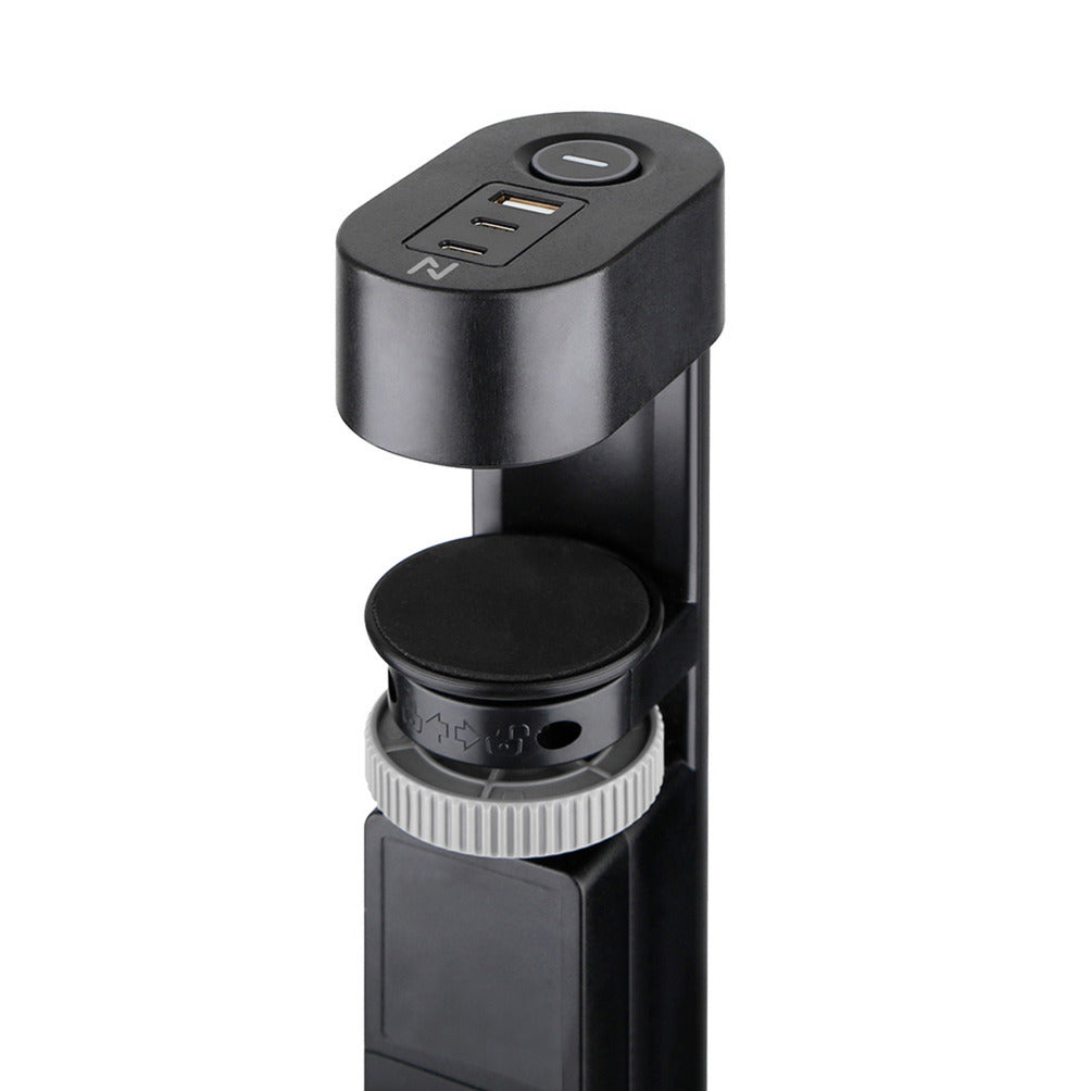 Soicéad deasc Neomounts ds22-840bl6 le clamp, 1.4 m, taobh istigh, cineál f, plaisteach, dubh, seachadadh cumhachta