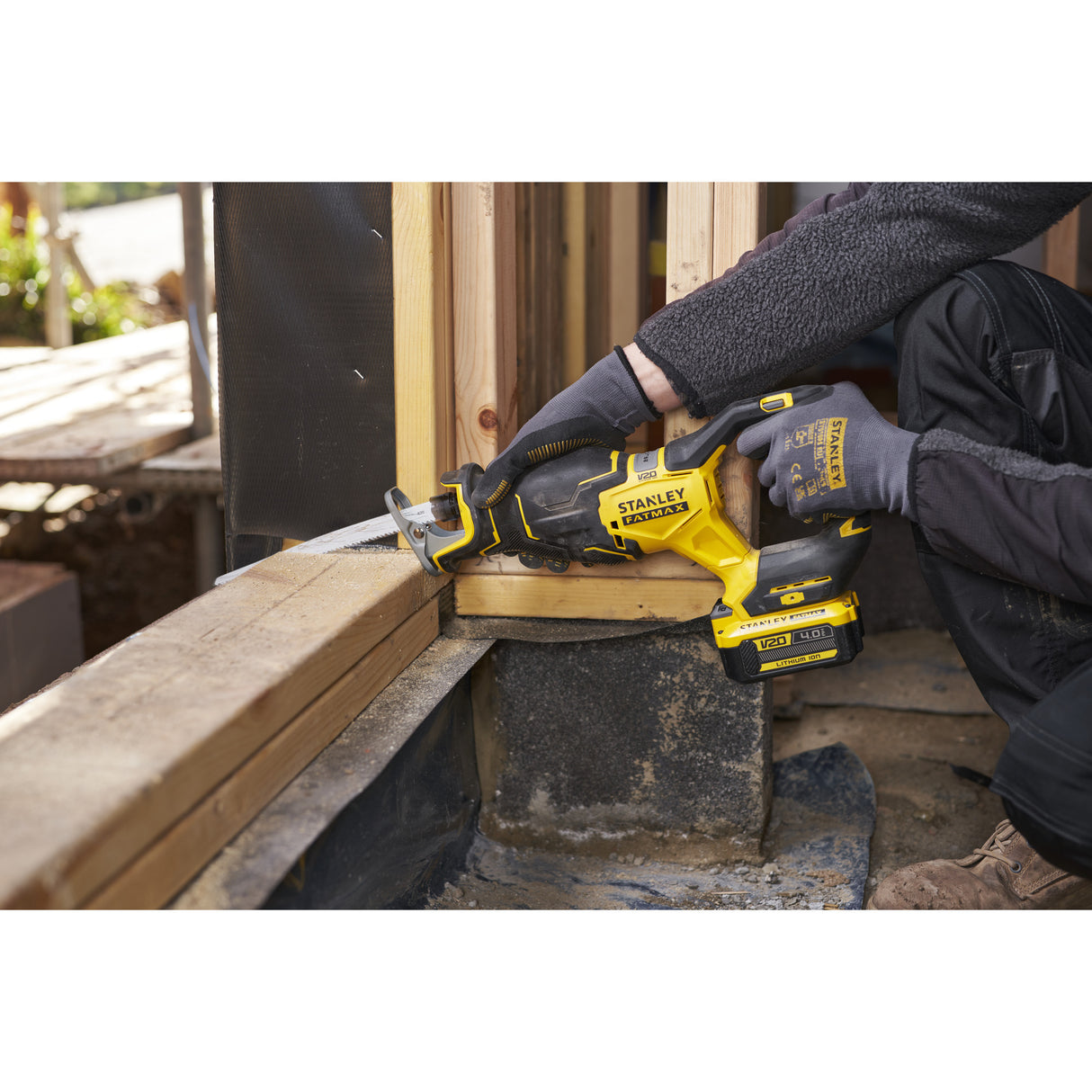Stanley fatmax v20 18v borstelloze reciprozaag (zwart geel, accu en oplader niet inbegrepen)