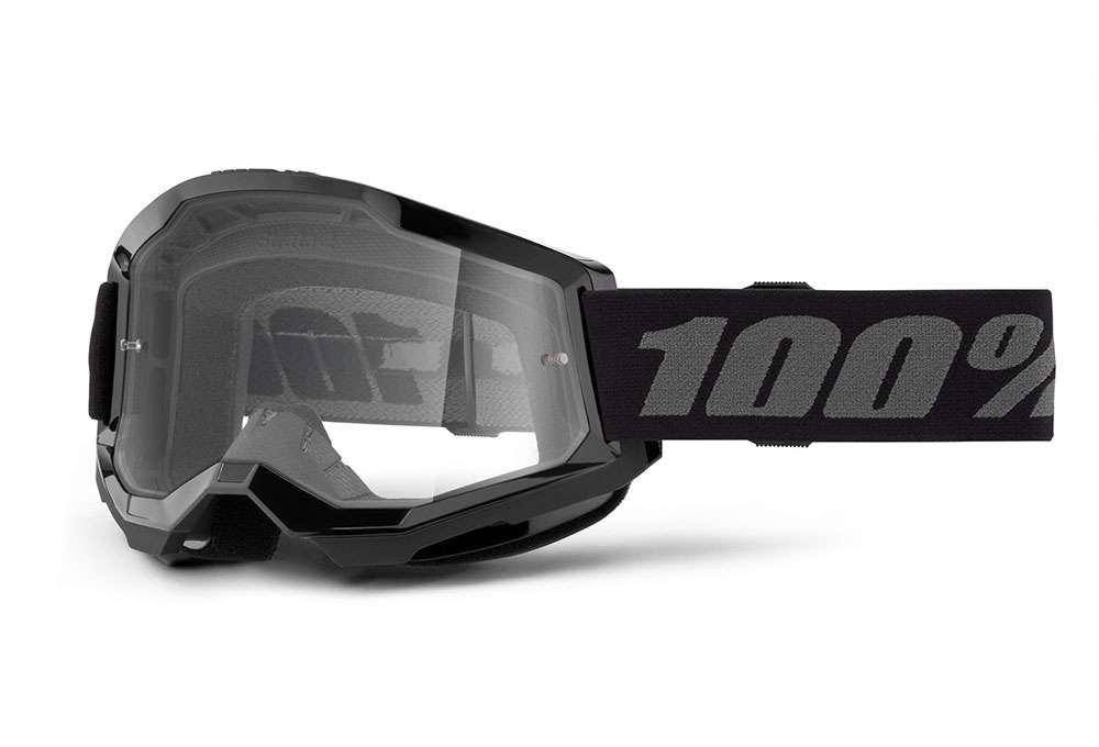 100% strata 2 (clear lens fa23) black - goggle