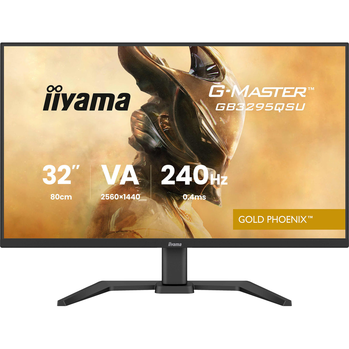 Iiyama g-master gold phoenix gb3295qsu-b1 31.5 gaming monitor (zwart (mat), 240 hz, hdmi, displayport, amd freesync)