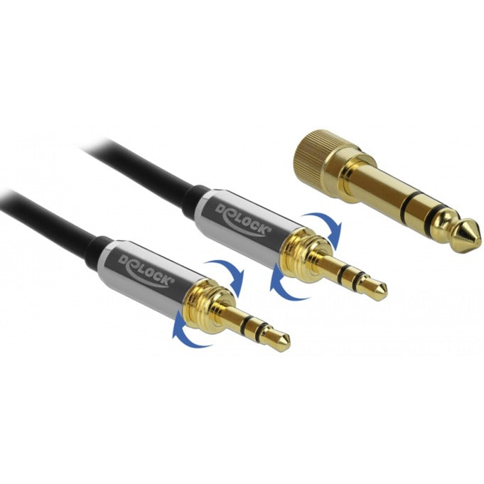 Delock-Stereo-Kabel 3,5 mm 3 Pin-Stecker> 3,5 mm 3 Pin-St.