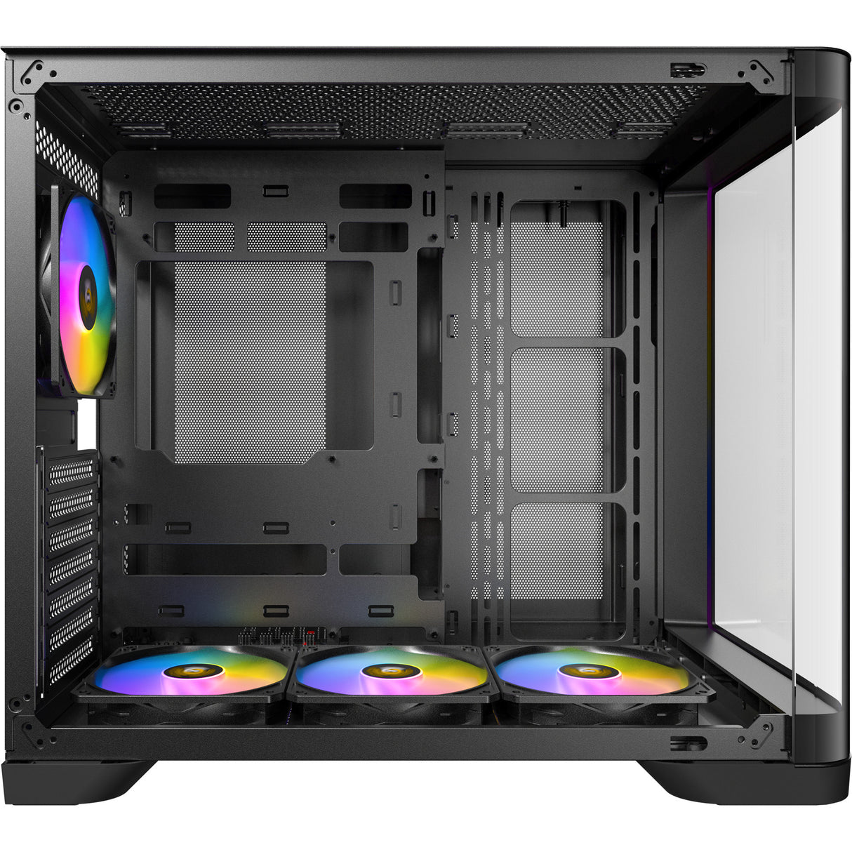Caixa de torre midi argb curva Antec c5 (preta | 2x USB-A | 1x USB-C | vidro temperado)