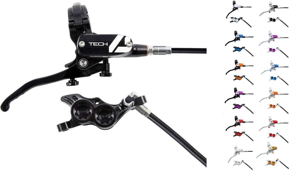 Hope tech 4 v4 steel braided disc brake - lever right