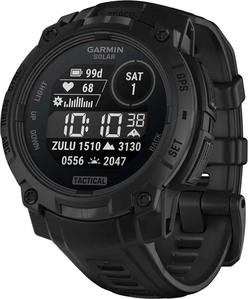 Garmin instinct® 3 solar 45mm tactical edition - gps multisport smartwatch