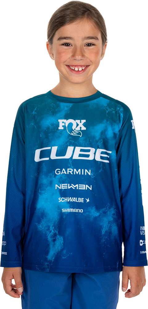 Cube rookie x actionteam - kid's mtb long sleeve jersey