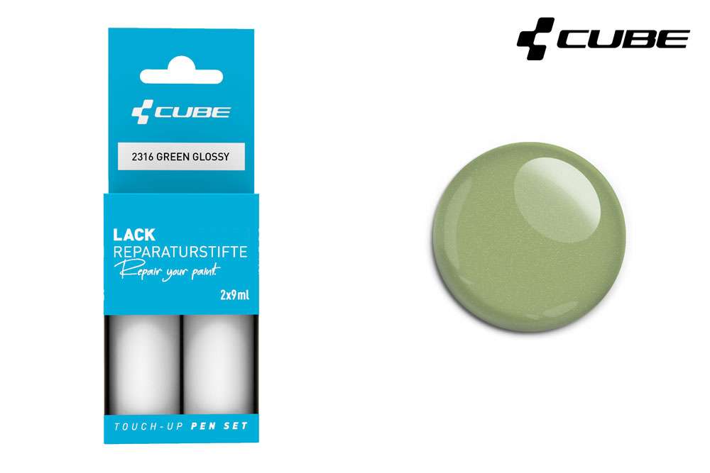 Cube touch-up pen set green glossy