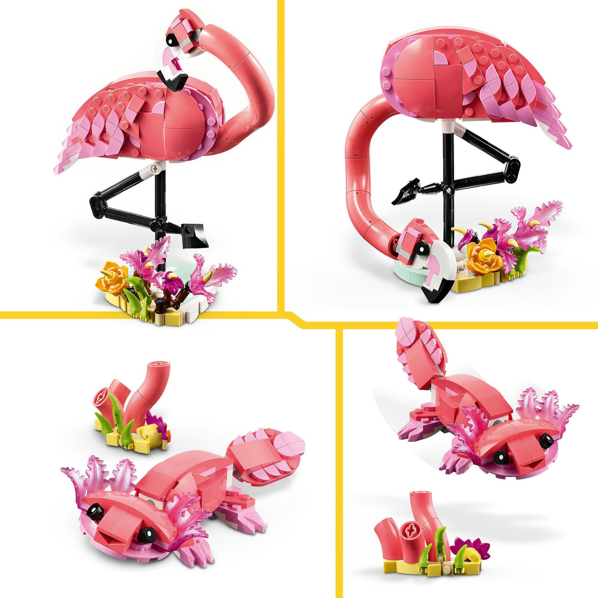 Lego cruthaitheoir 31170 ainmhithe fiáine pink flamingo