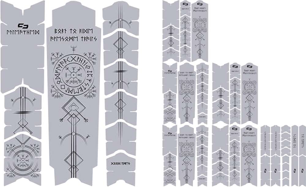 Unleazhed unscratch frame protector film - runes of shred black matt