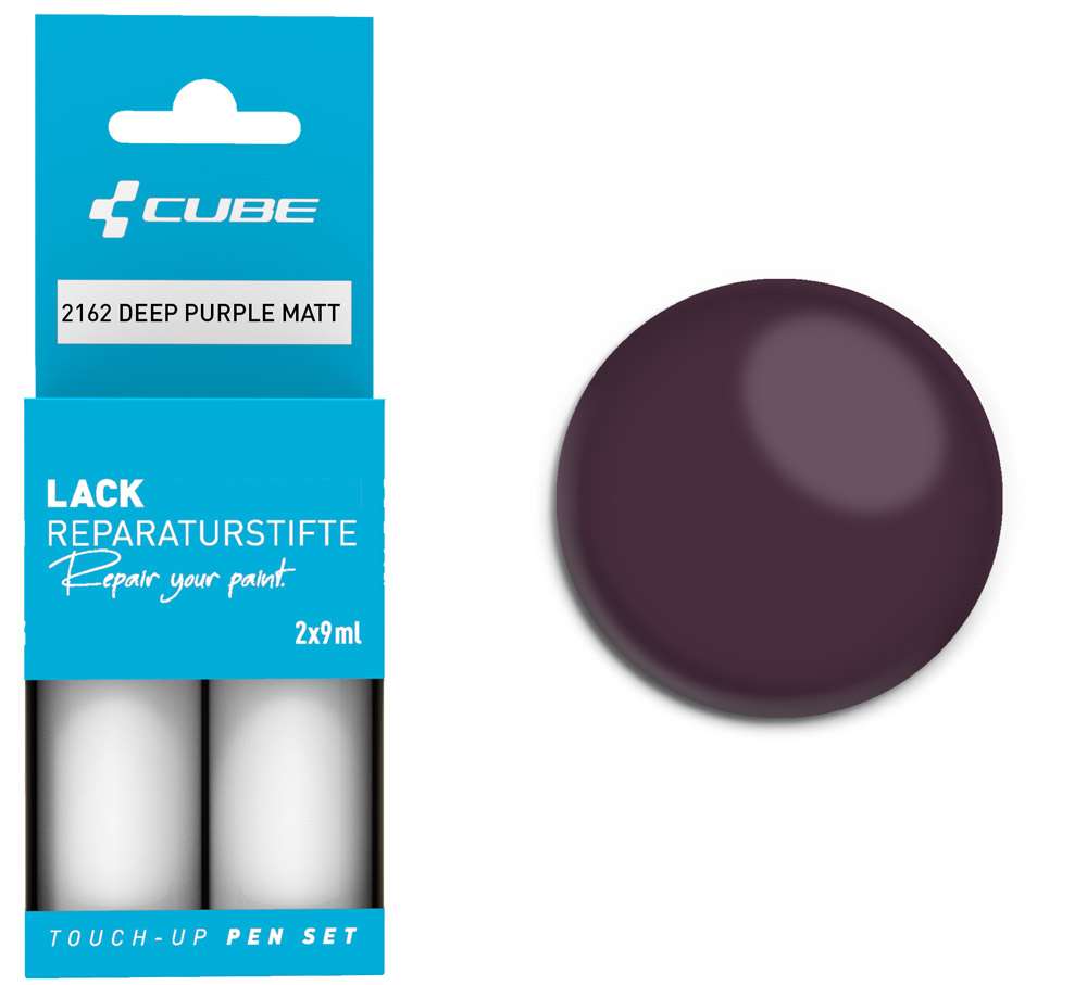 Cube touch-up pen set deep purple matt