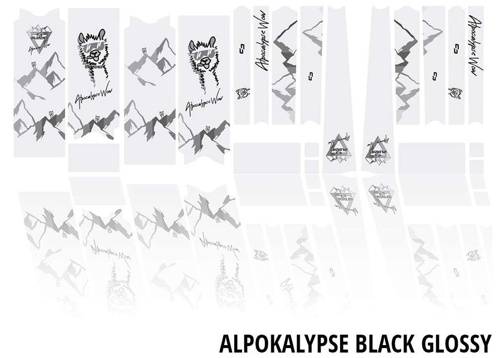 Unleazhed unscratch frame protection film gravelbike bpg01 alpocalypse black