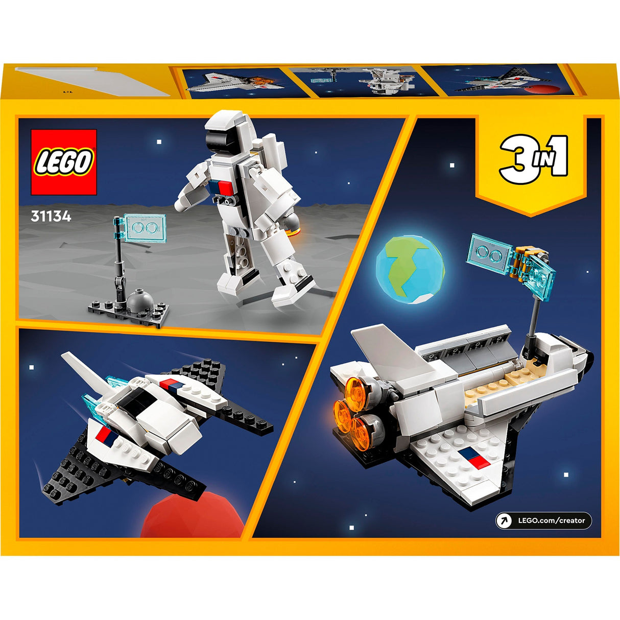 Erdvėlaivis „Lego Creator 31134 3in1“.