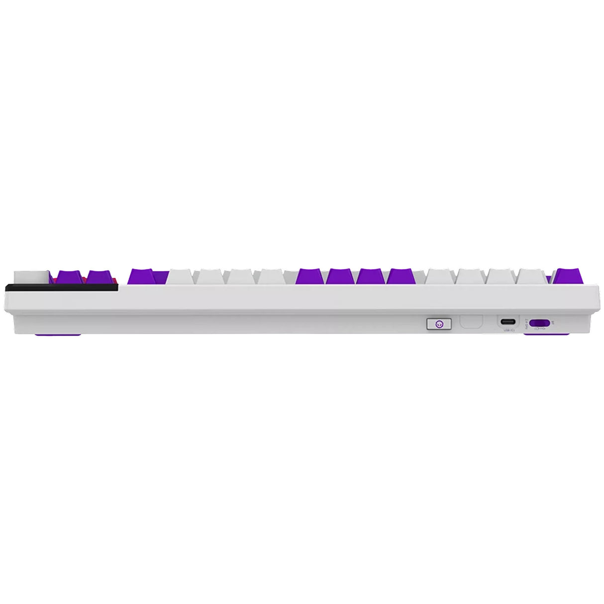 Lorgar kbp70tklw, gaming toetsenbord (wit, us lay-out, logar toxic purple, tkl, rgb, hot-swappable, pbt double-shot, bluetooth 2.4ghz usb)