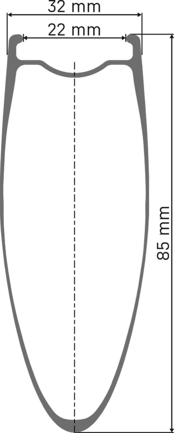Dt swiss arc 1100 dicut® 85 28 disc cl carbon front wheel