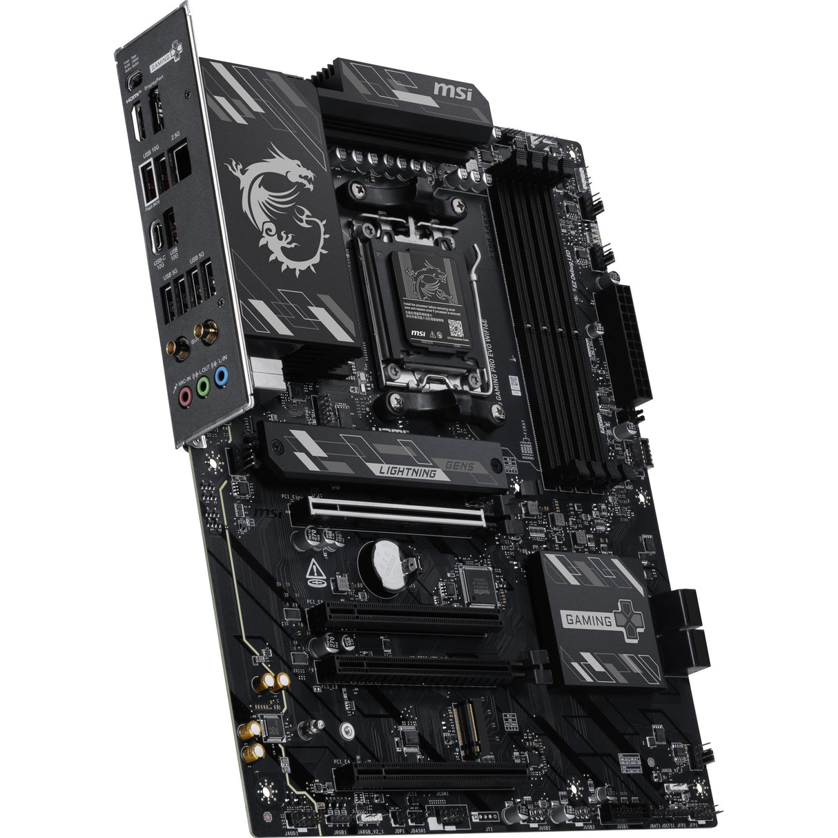 Msi b850 gaming pro wifi6e socket am5 moederbord (zwart, raid, 2.5gb-lan, wi-fi 6e, bt, sound, atx)