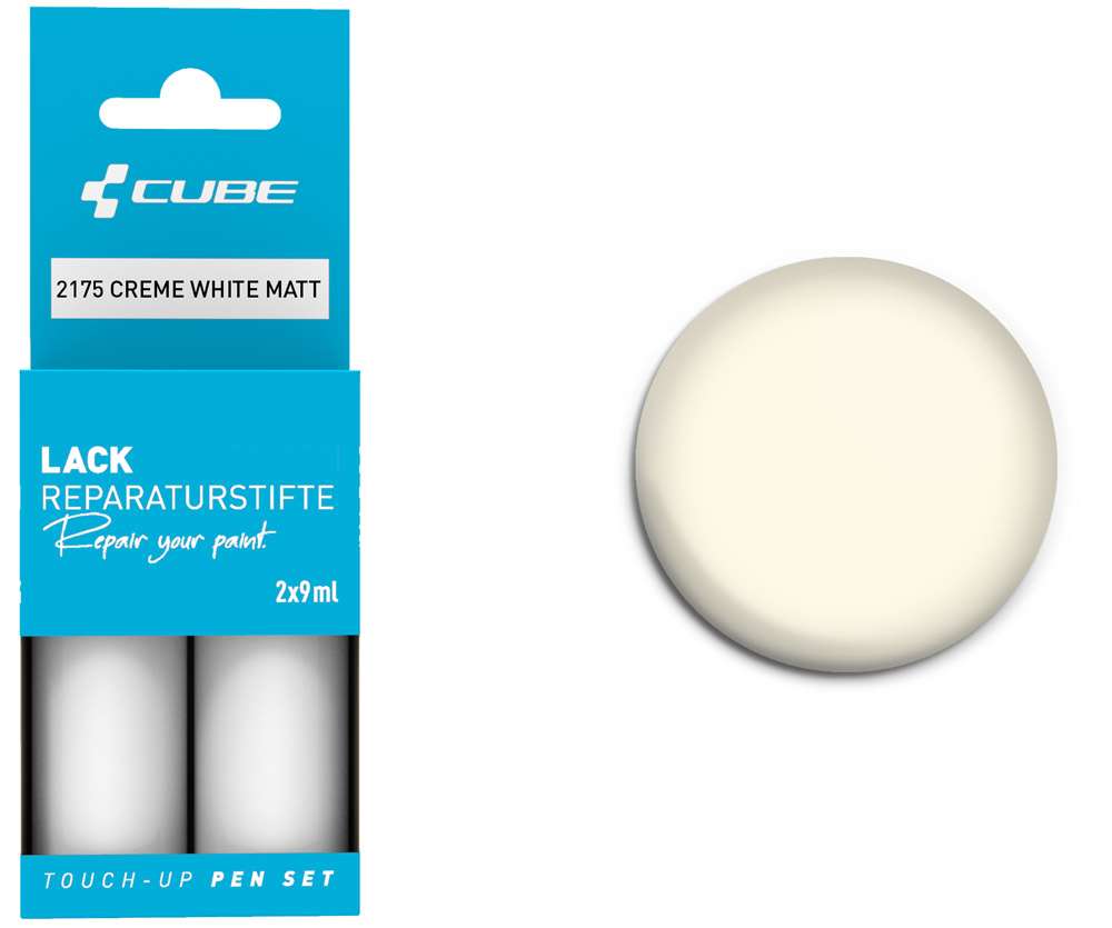 Cube touch-up pen set creme white matt