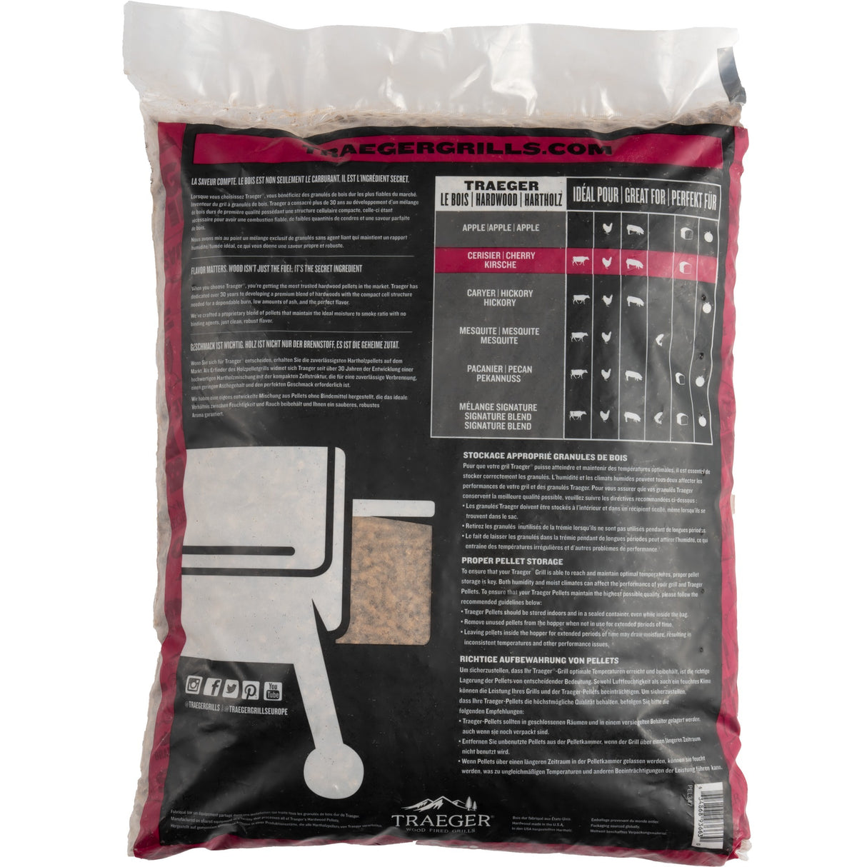 Пелети Traeger Traeger от твърда дървесина череша