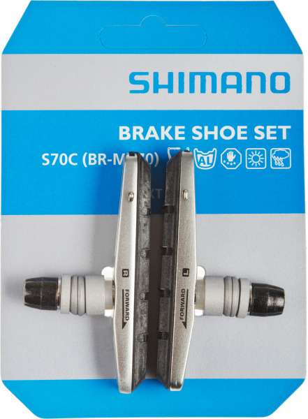 Shimano rim brake pad set s70c v-brake silver