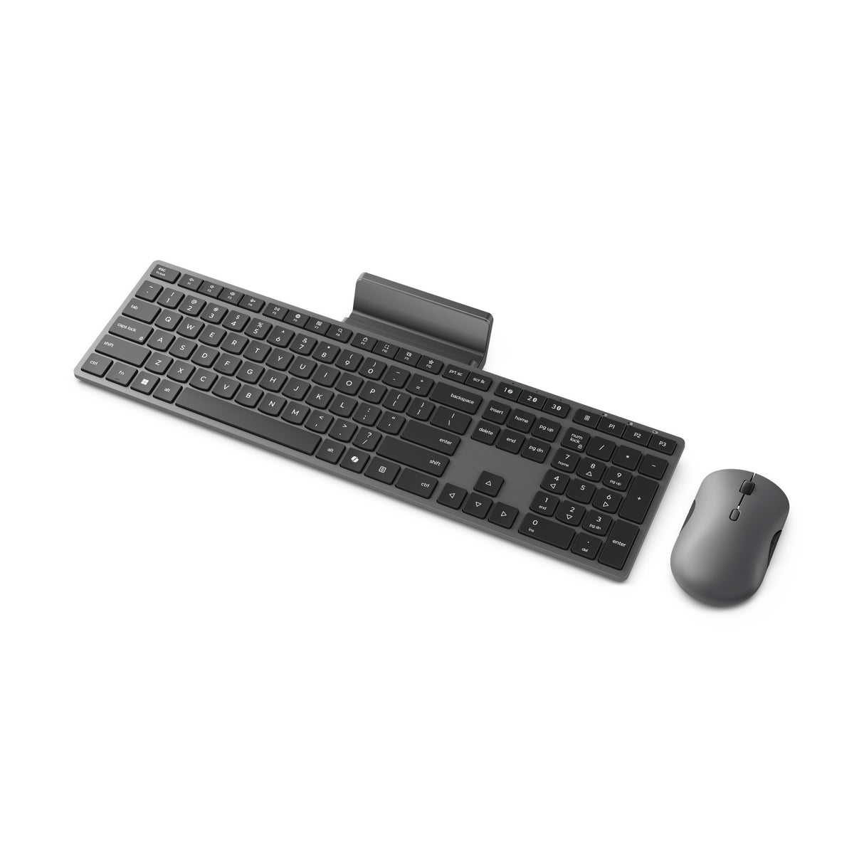 Lenovo 700 modern multi-device wireless combo desktopset (grijs, us lay-out (qwerty), 100%, 4000 dpi, 2.4 ghz, bt 5.3, usb-a)