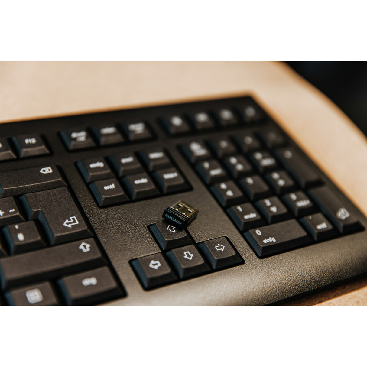 Cherry kw 3000, teclado (preto, layout eu (qwerty), cúpula de borracha, 2,4 GHz)