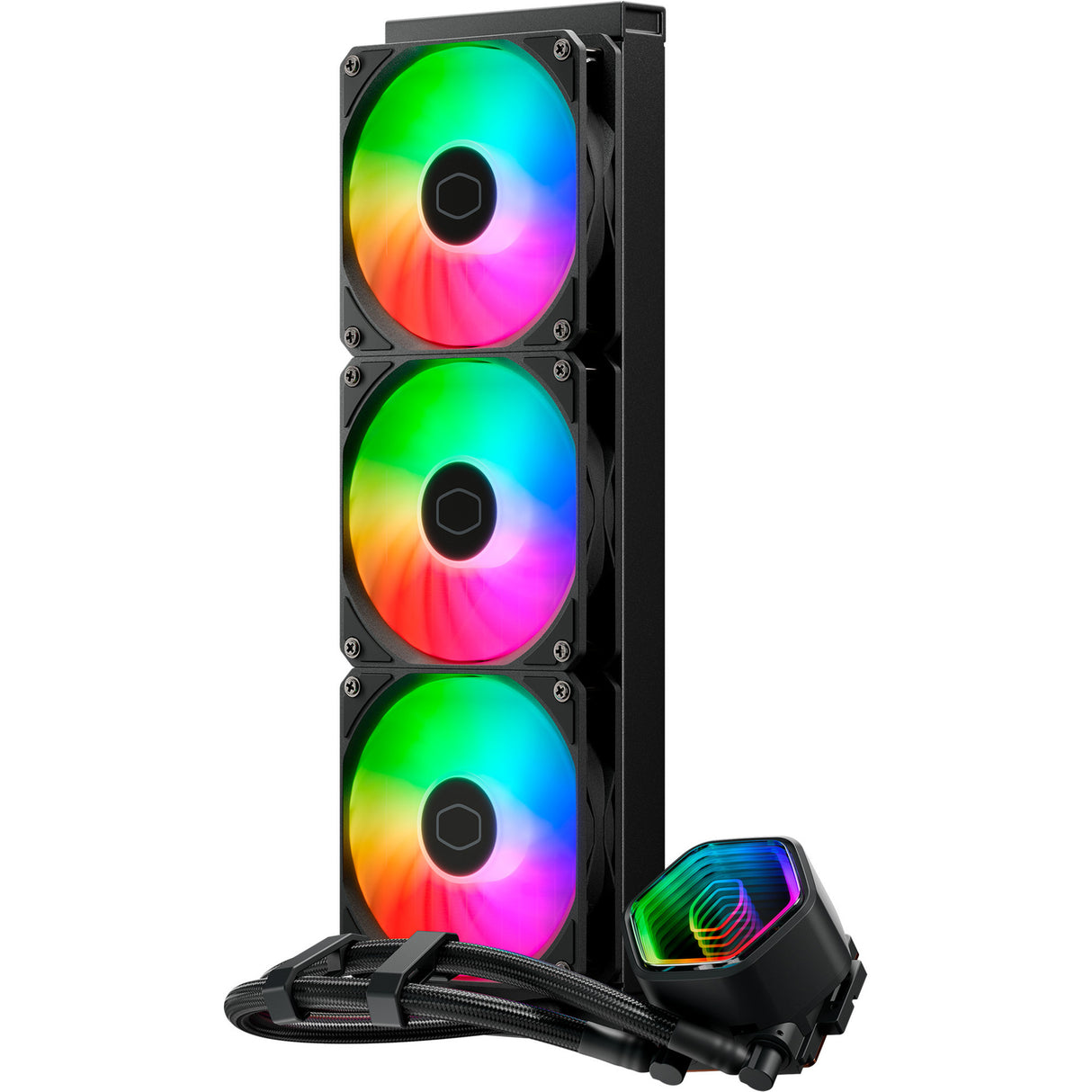 Cooler master mlw-d36m-a18pa-r1 masterliquid 360 core ii argb, 360mm radiator, 3x 120mm argb gen 2