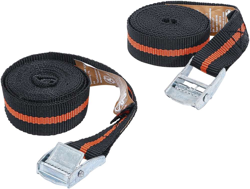 Bgs technic tensioning strap set with quick release fastener (2 pieces)
