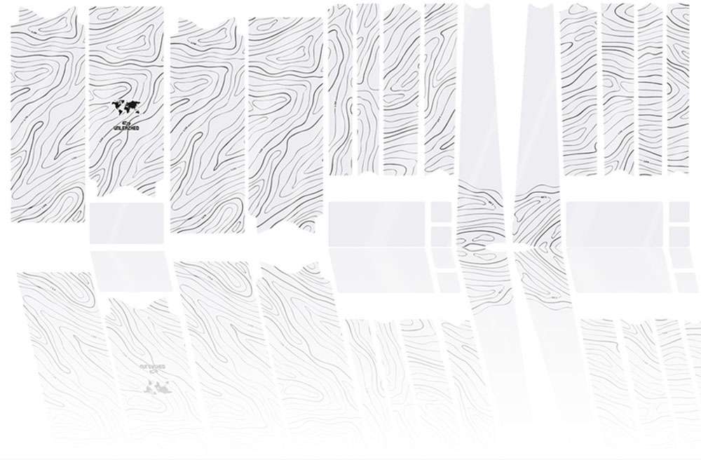 Unleazhed unscratch - gravelbike frame protection film bpg01 topolines black