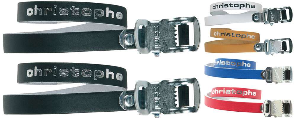 Zefal toe clip strap zef christophe 516 leather bl set
