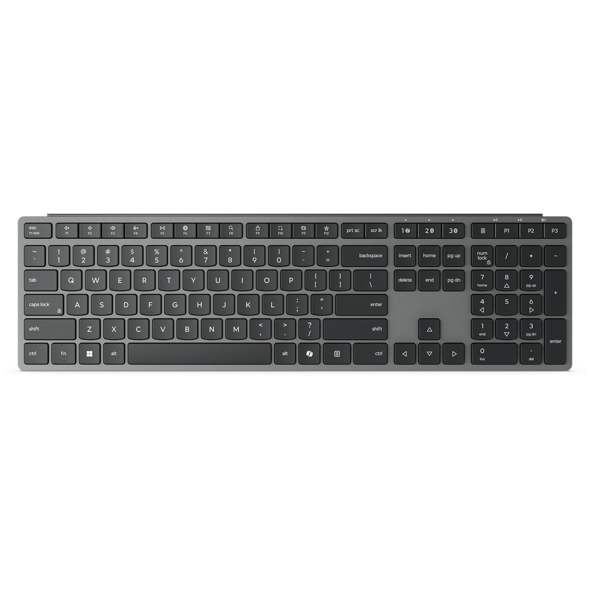 Lenovo 700 modern multi-device wireless keyboard-us euro103p desktopset (grijs, 100%, 2.4 ghz, bluetooth)
