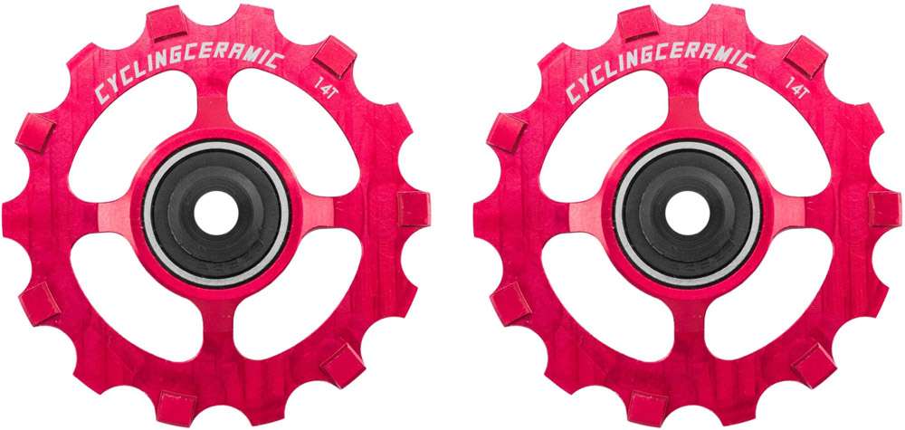 Cyclingceramic 14t derailleur pulleys for shimano sram