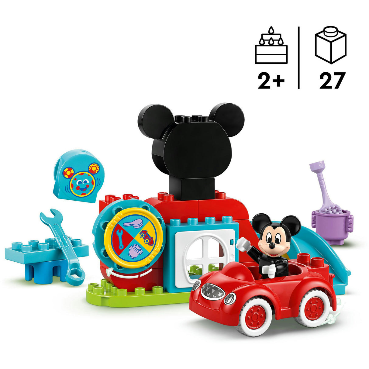 Lego Duplo 10454 Disney Mickey Mouse Clubtheach agus Gluaisteán