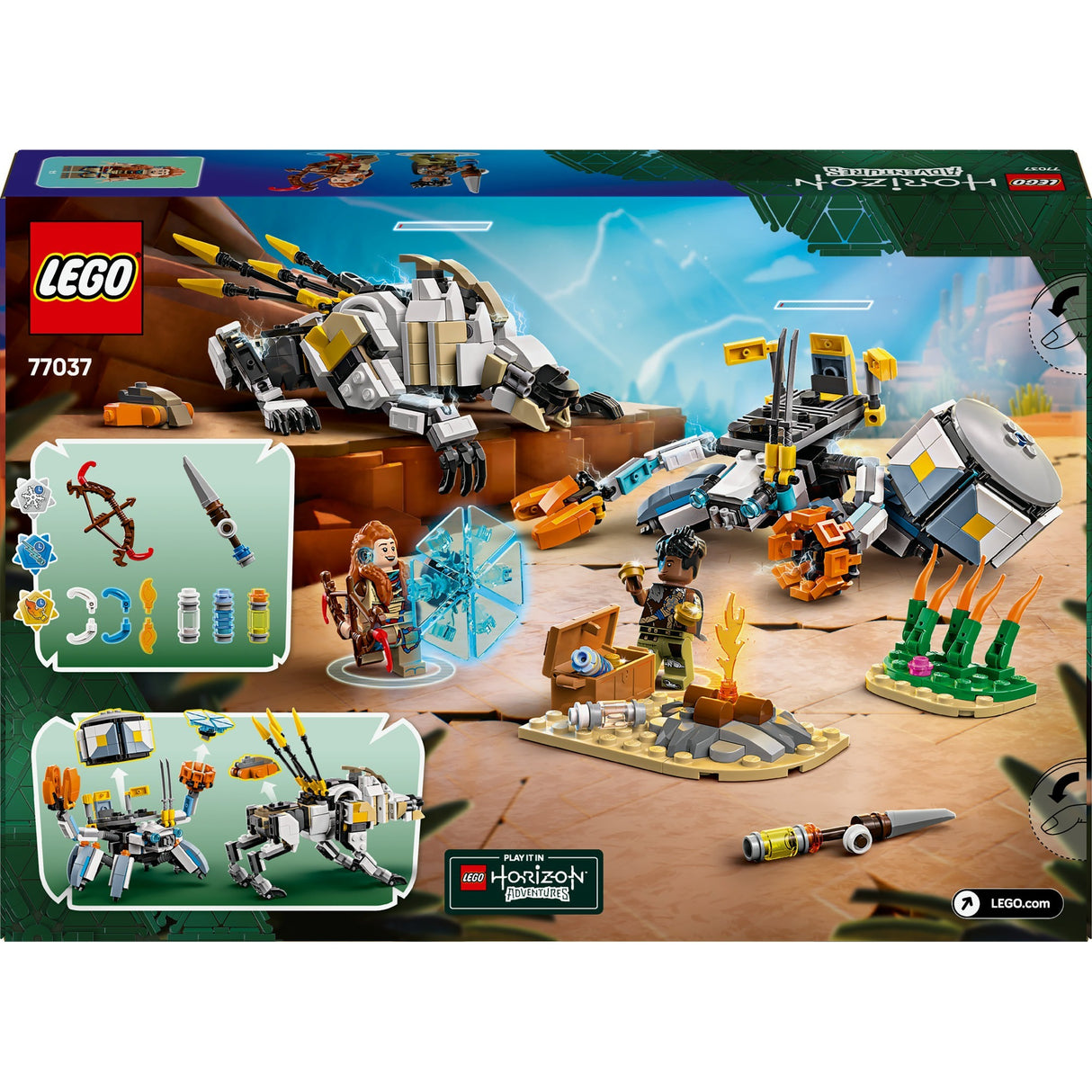 Lego horizon 77037 aloy in varl vs. hojalec školjk in žagin zob