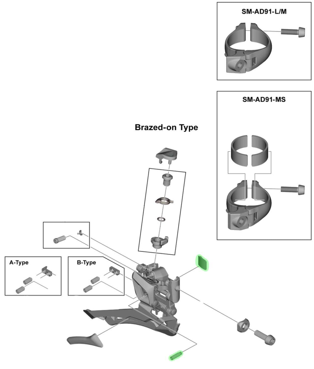 Shimano support screw plate for fd-r8000 fd-4700 front derailleur