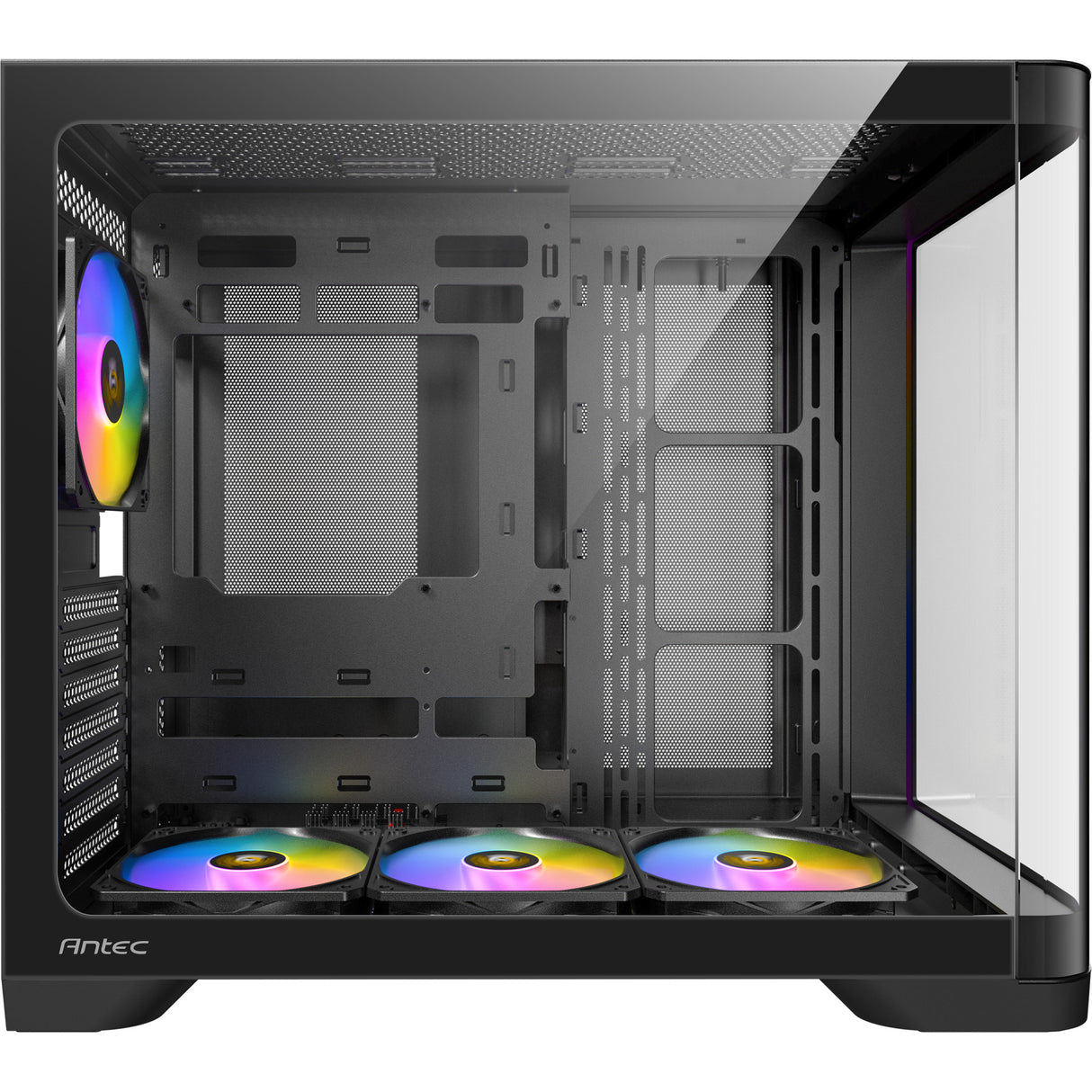 Caixa de torre midi argb curva Antec c5 (preta | 2x USB-A | 1x USB-C | vidro temperado)