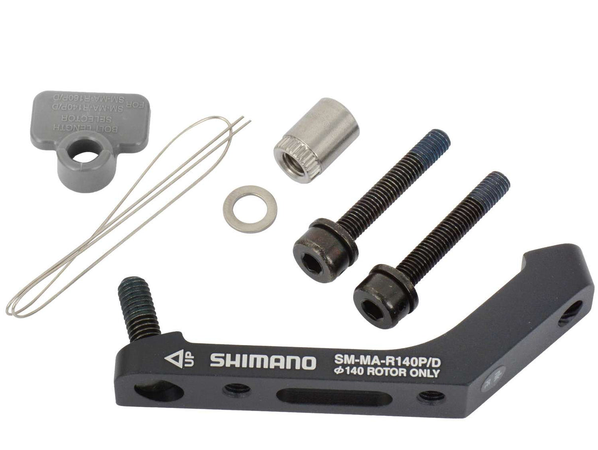 Shimano sm-ma-r140p d post-mount to flat-mount adapter for rear 140mm rotor