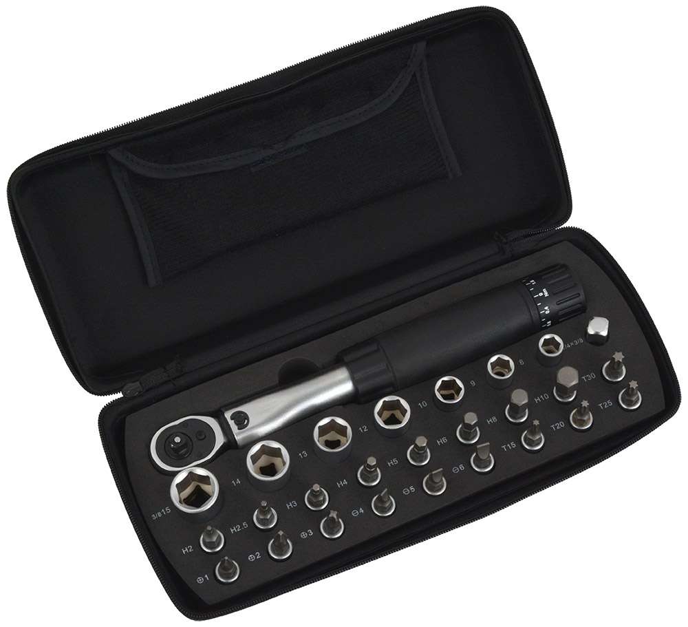 Radon comp torque wrench 1 4 2-24 nm + 25-piece bit selection