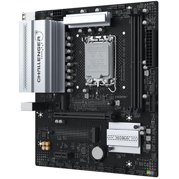 Maxsun ms-challenger h810m 2.5g socket 1851 moederbord (zwart, 2.5 gb-lan, sound, µatx)