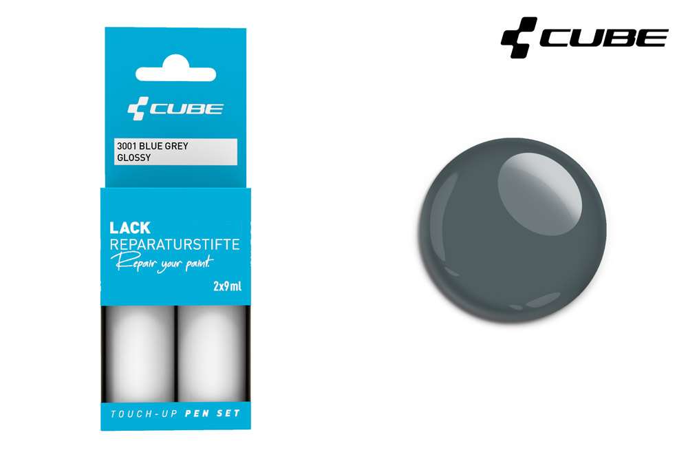 Cube touch-up pen set blue grey matt